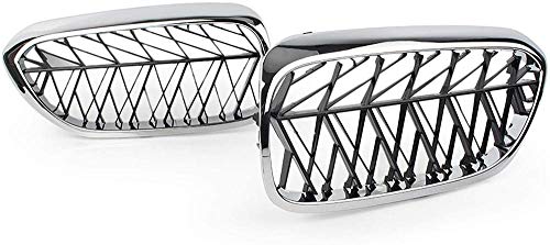 ZHAOOP Parrillas de radiador embellecedoras de carrocería de Coche para BMW 5 Series M5 G30 G31 G38 F90 2018 2019 ABS Parrilla Delantera Negra cromada ZHAOOP Parrillas de radiador embellecedoras de carrocería de Coche para BMW 5 Series M5 G30 G31 G38 F90 2018 2019 ABS Parrilla Delantera Negra cromada