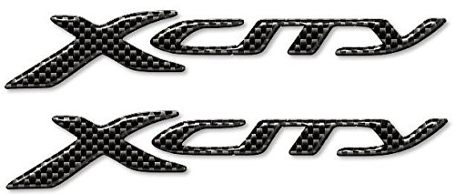 2 Adhesivos/Stickers 3D Letras Xcity para Scooter Yamaha X-City 250 Carbon Look