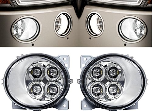 2 x DRL luces LED para scania Serie P G R T 2004 > Izquierda y Derecha Lado E4 Mark Plus 4 Anillo Set Acero Inoxidable Decoración