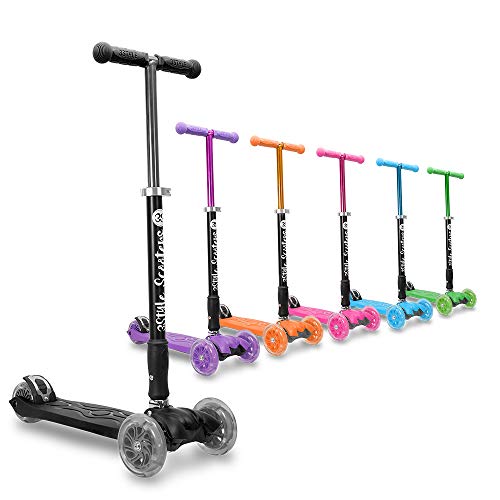 3StyleScooters® RGS-2 Patinete Scooter Tres Ruedas para Niños Niños de 5 Años o Más con Luces LED en Las Ruedas, Diseño Plegable, Manillar Ajustable, Peso Ligero (Negro) 3StyleScooters® RGS-2 Patinete Scooter Tres Ruedas para Niños Niños de 5 Años o Más con Luces LED en Las Ruedas, Diseño Plegable, Manillar Ajustable, Peso Ligero (Negro)