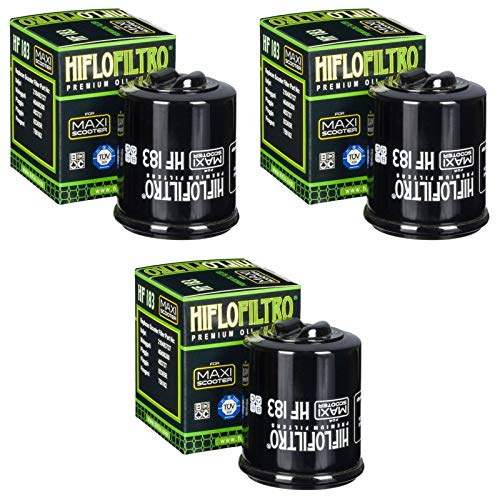 3x Filtro de aceite Aprilia Compay 125 Custom 09-13 Hiflo HF183