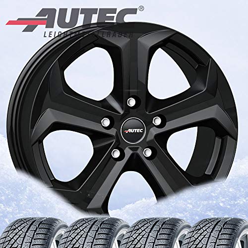 4 ruedas de invierno Autec Xenos 8,5 x 18 ET27 5 x 112 negro mate con 255/60R18 108H Continental WinterContact TS 830P SUV AO FR VW