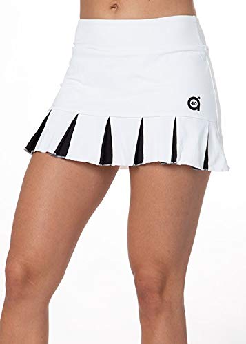 a40grados Sport & Style, Falda Feliz Blanca, Mujer, Tenis y Padel (Paddle) (40 M)