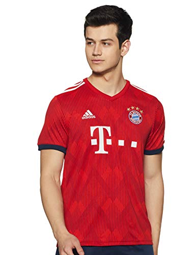 adidas 18/19 FC Bayern Home Camiseta, Hombre, Rojo (rojfcb/rojfue/Blanco), XL