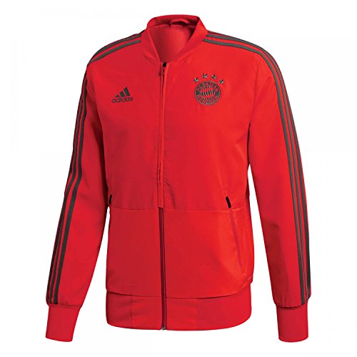 adidas Chaqueta de presentación del FC Bayern para hombre 18/19, Hombre, Chaqueta de presentación., CW7296, rojo/utilidad, extra-small