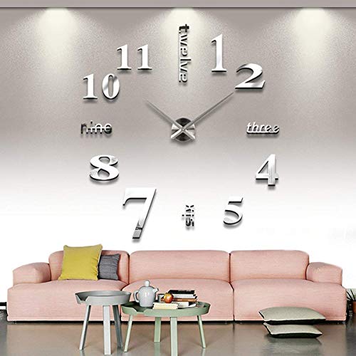 Asvert Reloj de Pared 3D Silencioso DIY de Material Acrílico con Números Adhesivos (Efecto de Espejo) y Agujas EVA para Decoración de Hogar (Estilo 1) Asvert Reloj de Pared 3D Silencioso DIY de Material Acrílico con Números Adhesivos (Efecto de Espejo) y Agujas EVA para Decoración de Hogar (Estilo 1)