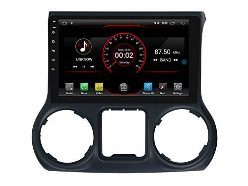 Autosion Android 10 - Reproductor de DVD para Coche, GPS, estéreo, Radio Navi, Multimedia, WiFi, para Jeep Wrangler 2015, 2016, Control de Volante