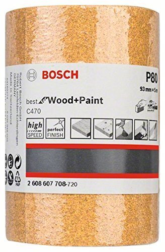 Bosch 2 608 607 708 - Rodillo lijador (93 mm, 5 m, 80)
