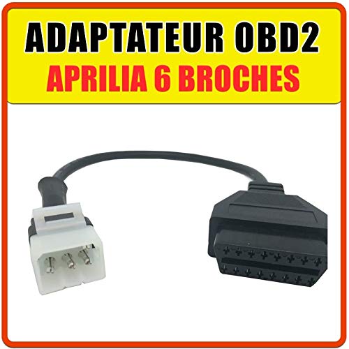 Cable adaptador compatible con moto Aprilia de 6 pines a OBDII – Diagnostic