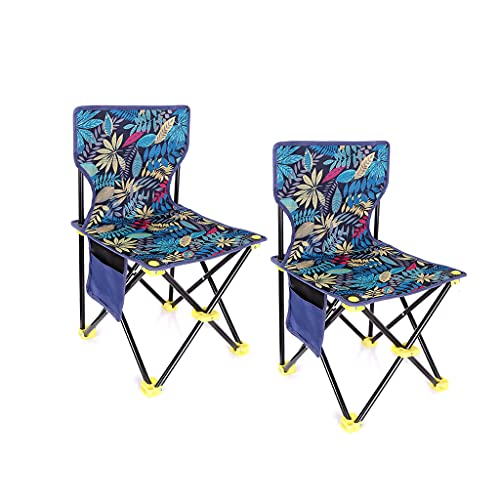 Camping Chairs Sillas de Camping Portátiles Plegables Sillas de Exterior Ligeras con Bolsa de Transporte Almohadilla de Pie Antideslizante Durable para Senderismo, Mochilero, Playa, P(Size:39x39x64cm)