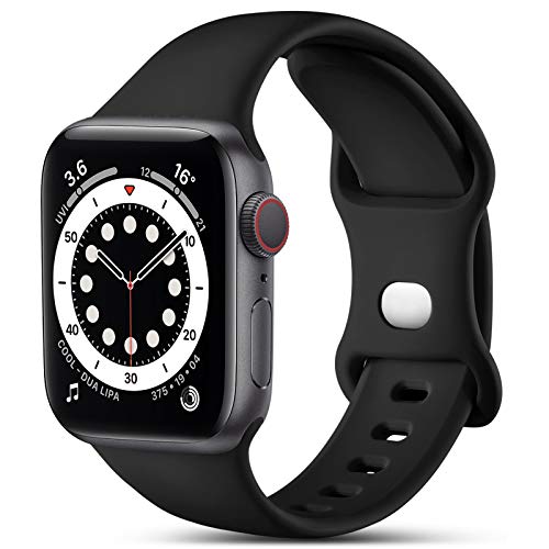 CeMiKa Compatible con Apple Watch Correa 38mm 42mm 40mm 44mm, Deportivas de Silicona Correas de Repuesto Compatible con iWatch SE Series 6 5 4 3 2 1, 38mm/40mm-S/M, Negro CeMiKa Compatible con Apple Watch Correa 38mm 42mm 40mm 44mm, Deportivas de Silicona Correas de Repuesto Compatible con iWatch SE Series 6 5 4 3 2 1, 38mm/40mm-S/M, Negro