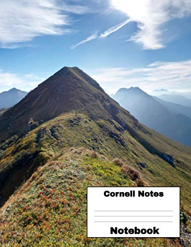 Cornell Notes Notebook: Mountain Range Cornell Note Paper Taking Notes Journal for School Students College Ruled Lined Large Notebook, 8.5 x 11 in, 150 pages [Idioma Inglés]