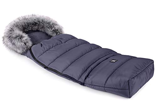 Cottonmoose Combi Yukon Fur Saco de invierno dormir térmico para carrito silla de bebé universal abrigo polar (graphite)