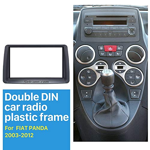 Delicada Doble Din Car Radio Fascia Apto For FIAT PANDA Panel Del Capítulo 2003-2012 Adaptador Car Styling