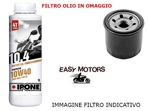 Desconocido Kit DE Mantenimiento DE Motor DE Aceite 10W40 IPONE + Filtro Olio RIEJU Marathon Pro SUPERMOTARD 125 09/10