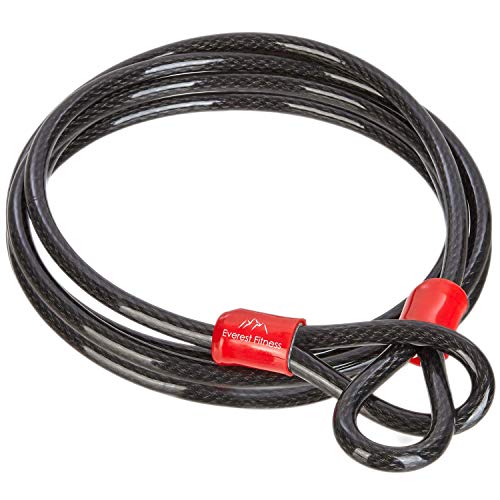Everest Fitness - Cable universal de acero revestido de plástico, para bicicleta, 76,200 o 500 cm de longitud, perfecto como candado de cable y candado de bicicleta, cuerda de correa robusta
