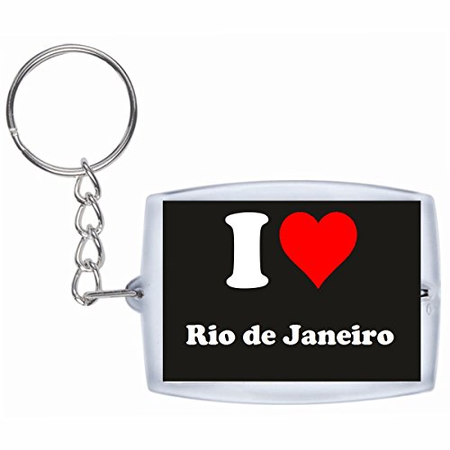 EXCLUSIVO: Llavero "I Love Rio de Janeiro" en Negro, una gran idea para un regalo para su pareja, familiares y muchos más! - socios remolques, encantos encantos mochila, bolso, encantos del amor, te, amigos, amantes del amor, accesorio, Amo, Made in Germa