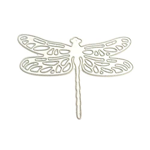 FEIDAjdzf Dragonfly - Troquel de acero al carbono para manualidades, tarjetas de recortes, diseño de libélula, color plateado