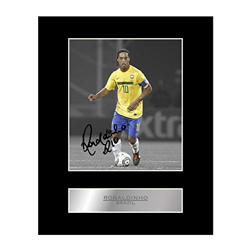 Foto firmada de Ronaldinho Brasil FC # 1 autografiada para regalo