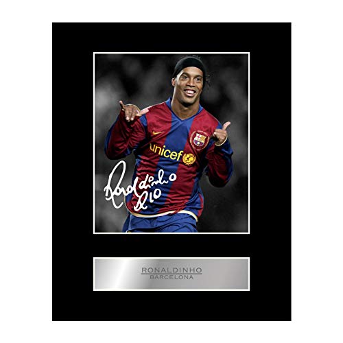 Foto firmada de Ronaldinho FC Barcelona FC # 1 autografiada para regalo