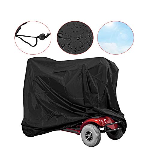 Funda protectora impermeable para scooter, silla de ruedas, de Oxford 190T, protección contra el polvo, la lluvia, el viento y los rayos UV (140 x 66 x 91 cm)