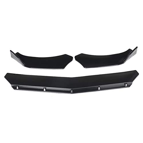 GNY Spoilers Coche Universal Frente Bumper Body Kit Kit Spoiler Lip Difuser para BMW X5 E70 X6 E71 E90 E92 E93 E60 E61 E46 para Audi A3 A4 A5 A6 A6 Alerón Trasero para Coche (Color : Black)