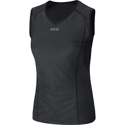 GORE WEAR M Camiseta interior sin mangas para mujer GORE WINDSTOPPER, Talla: 36, Color: Negro