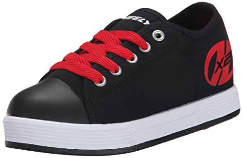 HEELYS Fresh 770494 - Zapatos dos ruedas para niños, Black/Red, 36.5 EU