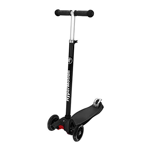 HyperMotion, Triciclo Balance Scooter para niños de más de 5 años, patinete con ruedas LED para adolescentes, triciclos con manillar de altura ajustable, color negro