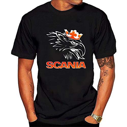 igczobuxlwesk Casual T Shirts Scania Logo Men Round Neck Cotton Tops Black Size S-4XL