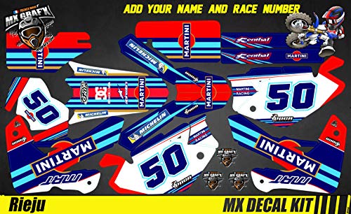 Kit de decoración para moto/MX Decal Rieju MRT Pro – Martini
