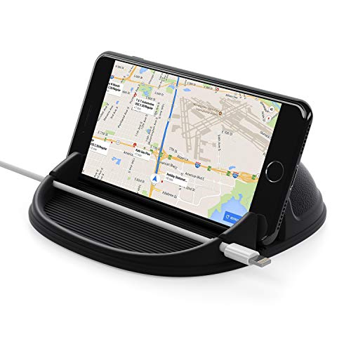 Lanhiem Soporte Móvil para Coche,Universal Soporte Teléfono para Auto Phone Holder Car Mount Antideslizante Salpicadero para iPhone XS MAX X XR 8 7 6 6S Plus Samsung Galaxy/Huawei/OnePlus/Sony Xperia