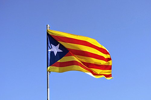 MI RINCON Bandera de CATALUÑA ESTELADA BLAVA 90 x 60cm - Bandera CATALANA INDEPENDENTISTA – Catalunya 90 x 60 cm