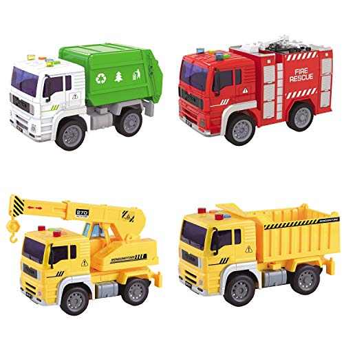 Mondo Motors – Camión con retrocarga de Embrague para niños – Tamaño 20 cm – Camión de Trabajo, camión de residuos, Bomberos – 51174