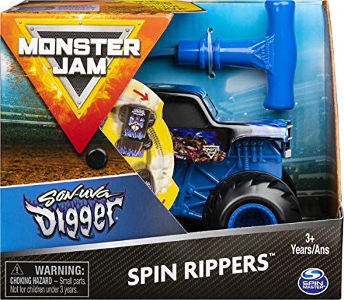 Monster Jam Oficial Son-UVA Digger Spin Rippers Monster Truck, Escala 1:43 Ripcord vehículo