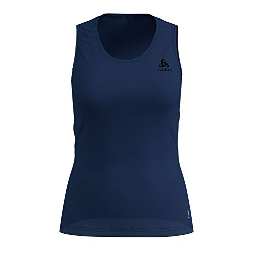 Odlo Camiseta Interior para Mujer Bl Top Crew Neck Singlet Active F-Dry Light, Mujer, Camiseta, 141081_20400_XL, Estate Blue, Extra-Large