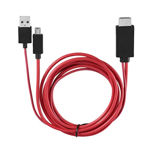 OocciShopp Cable Mhl USB HDTV, Cables Profesionales Mhl 1080P Micro USB a Hdmi compatibles con 11 Pines para Samsung Galaxy S1-4 Note1-4 S4 I9500 S3 I9300 (Rojo)