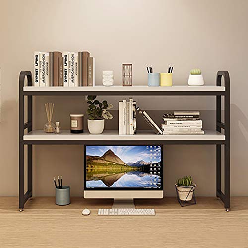 Pequeño escritorio con soporte de mesa, escritorio estante de libros, de revistas, montado en rack de almacenamiento de escritorio, de escritorio bookshel ( Color : F1 , Size : L85CM*W25CM*H90CM )