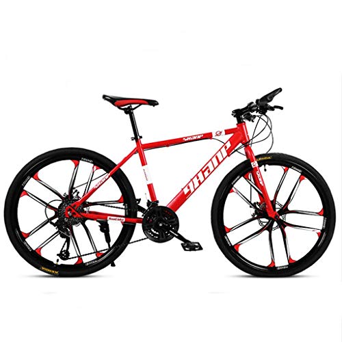 QJ Bicicleta de montaña, 30 Velocidad de 26 Pulgadas absorción de Choque Ultra-Light una Rueda Shift Road Racing Estudiante Bicicleta roja