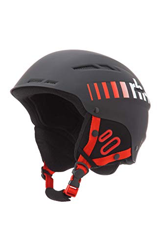 rh+ Rider Helmet Rider Helmet, Unisex - Adulto, Matt Black/Logo Red, L/XL
