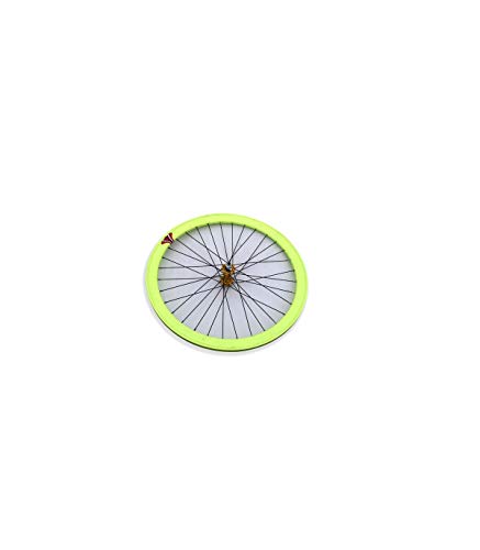 Riscko Wonduu 003m Rueda Delantera Bicicleta Personalizada Fixie Talla M Verde Fluor