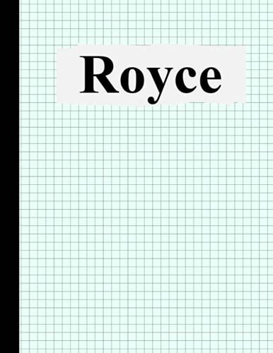 Royce: composition notebook graph paper, Personalized Royce graph paper sketchbook, 8.5×11, 120 Pages