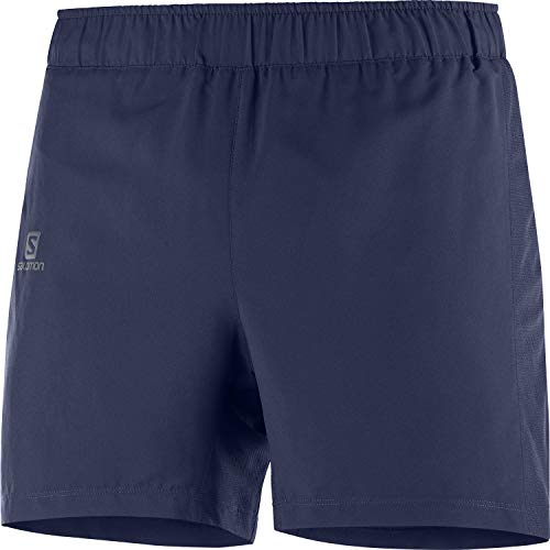 Salomon Agile 5 Pantalones Cortos con Cintura Elástica, Hombre, Azul (Night Sky), L Salomon Agile 5 Pantalones Cortos con Cintura Elástica, Hombre, Azul (Night Sky), L