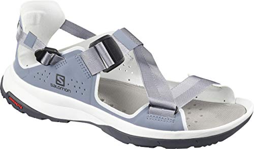 SALOMON Shoes Tech Sandal, Sandalias Mujer, Multicolor (Flint Stone/Heather/Ebony), 41 1/3 EU