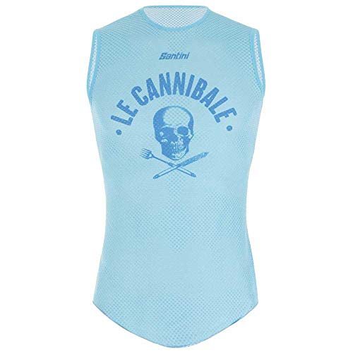 Santini UCI Camiseta Interior Skull Design Azul T.XS