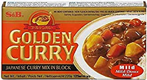 S&B golden Curry - Curry Japones en Pastilla, Poco Picante 220 g