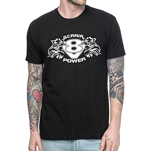 Scania V8 Power Graphic tee Shirt Casual Tops Men O Neck T Shirt Adult tee Shirt