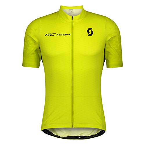 SCOTT Maillot RC Team 10 S/SL, Hombres, Sulphur Yellow/Black, XXL (58)