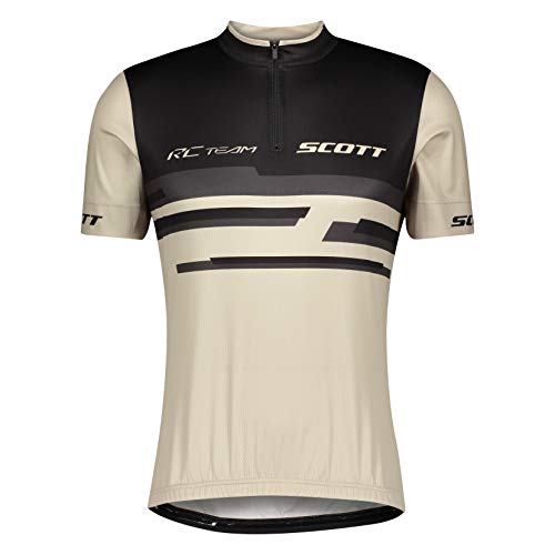 Scott RC Team 20 2021 - Maillot corto para ciclismo (talla S, 44/46), color beige y negro
