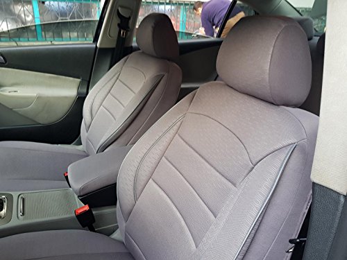 seatcovers by k-maniac Fundas de Asiento para Audi A4 B7 Avant, universales, Color Gris, Juego de Asientos Delanteros y Accesorios para el Interior V830247